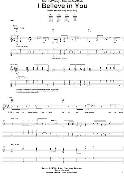 open zoom image for I Believe In You - Guitar TAB, New, Main
