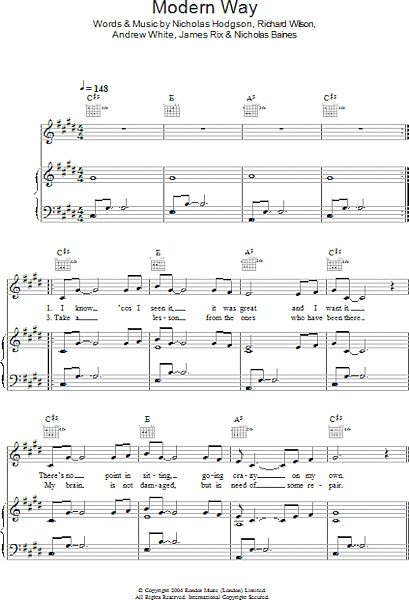 open zoom image for Modern Way - Piano/Vocal/Guitar, New, Main