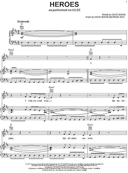 open zoom image for Heroes - Piano/Vocal/Guitar, New, Main