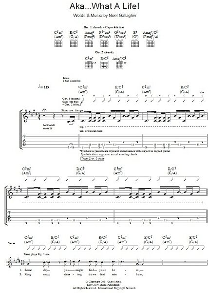 open zoom image for AKA... What A Life! - Guitar TAB, New, Main