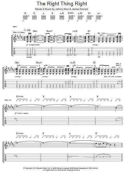 open zoom image for The Right Thing Right - Guitar TAB, New, Main