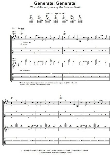 open zoom image for Generate! Generate! - Guitar TAB, New, Main