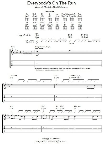 open zoom image for Everybody's On The Run - Guitar TAB, New, Main