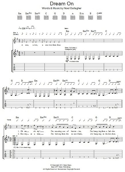 open zoom image for Dream On - Guitar TAB, New, Main