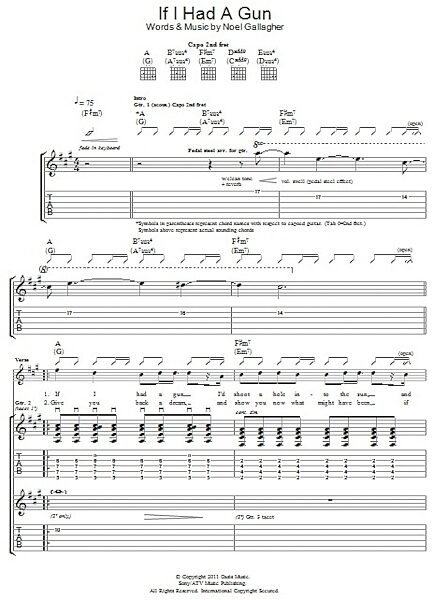 open zoom image for If I Had A Gun... - Guitar TAB, New, Main