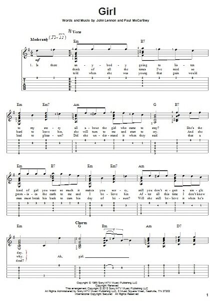 open zoom image for Girl - Solo Guitar, New, Main