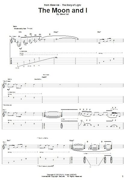 open zoom image for The Moon And I - Guitar TAB, New, Main