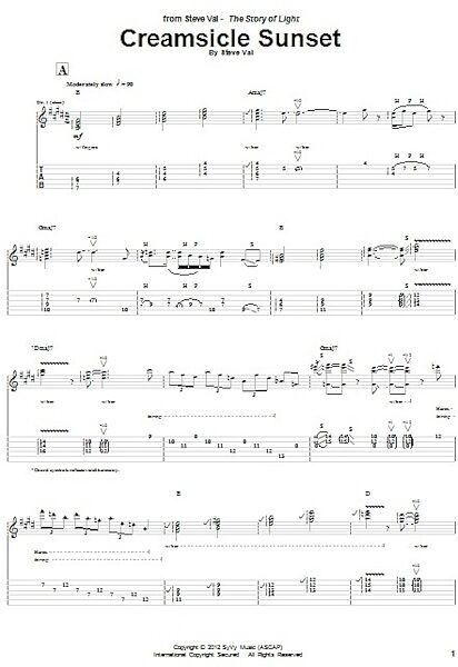 open zoom image for Creamsicle Sunset - Guitar TAB, New, Main