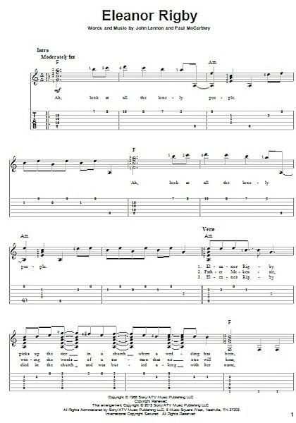 open zoom image for Eleanor Rigby - Solo Guitar, New, Main