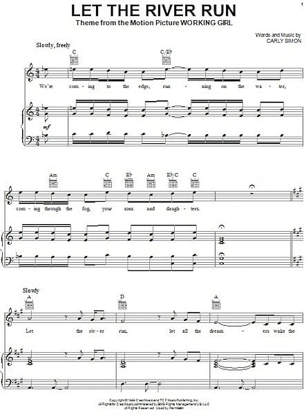 open zoom image for Let The River Run - Piano/Vocal/Guitar, New, Main