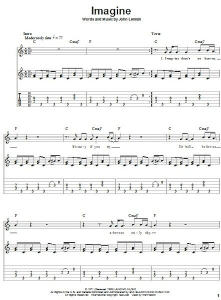 open zoom image for Imagine - Solo Guitar, New, Main