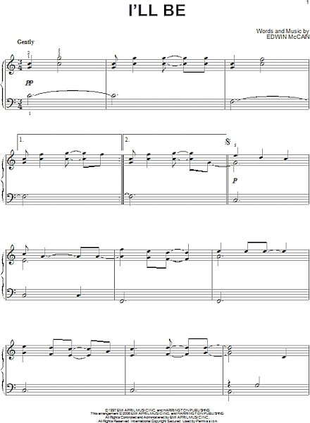 open zoom image for I'll Be - Piano Solo, New, Main