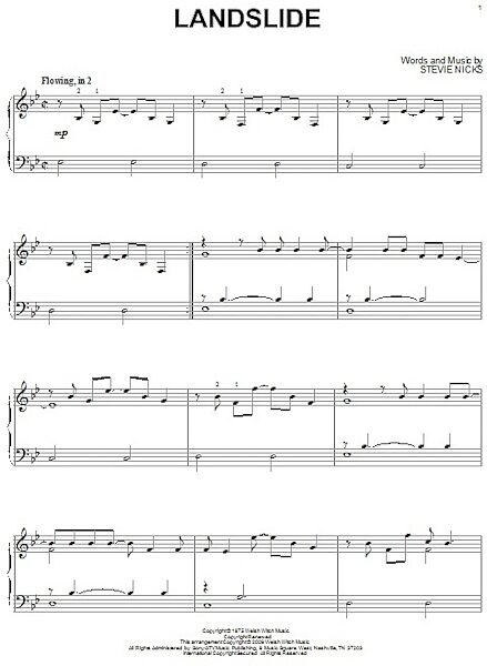open zoom image for Landslide - Piano Solo, New, Main
