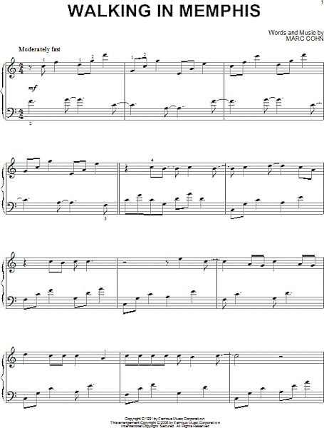 open zoom image for Walking In Memphis - Piano Solo, New, Main
