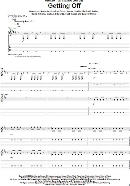 open zoom image for Getting Off - Guitar TAB, New, Main