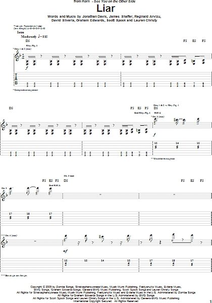open zoom image for Liar - Guitar TAB, New, Main