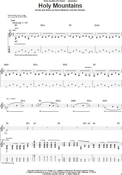 open zoom image for Holy Mountains - Guitar TAB, New, Main