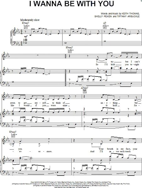 open zoom image for I Wanna Be With You - Piano/Vocal/Guitar, New, Main