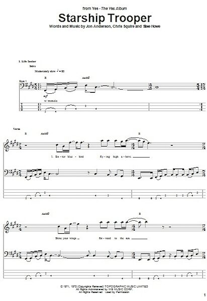 open zoom image for Starship Trooper - Bass Tab, New, Main