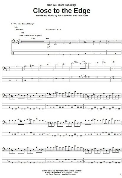 open zoom image for Close To The Edge - Bass Tab, New, Main
