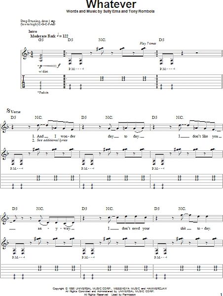 open zoom image for Whatever - Guitar Tab Play-Along, New, Main