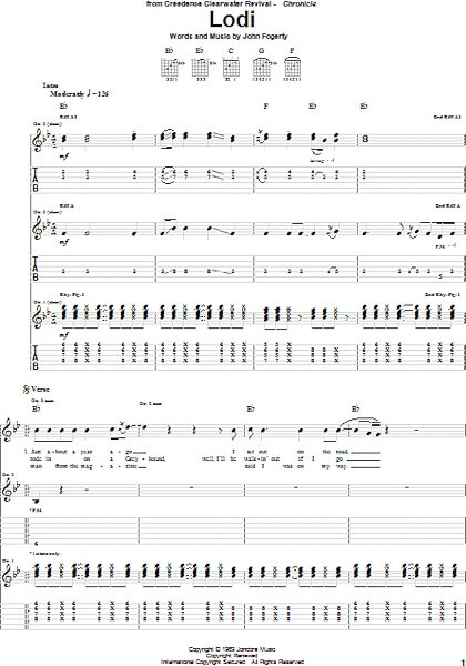 open zoom image for Lodi - Guitar TAB, New, Main
