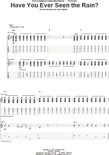 open zoom image for Have You Ever Seen The Rain? - Guitar TAB, New, Main