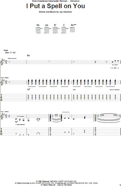 open zoom image for I Put A Spell On You - Guitar TAB, New, Main