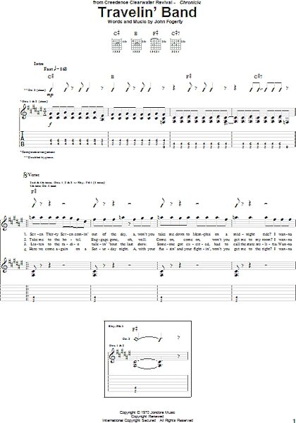 open zoom image for Travelin' Band - Guitar TAB, New, Main