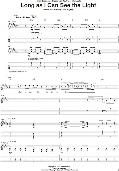 open zoom image for Long As I Can See The Light - Guitar TAB, New, Main