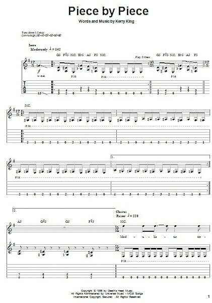 open zoom image for Piece By Piece - Guitar Tab Play-Along, New, Main