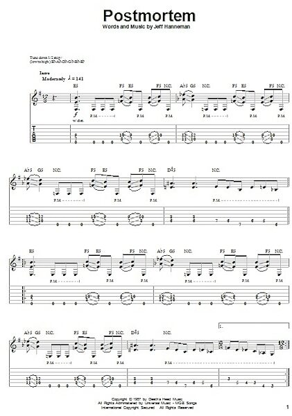 open zoom image for Postmortem - Guitar Tab Play-Along, New, Main