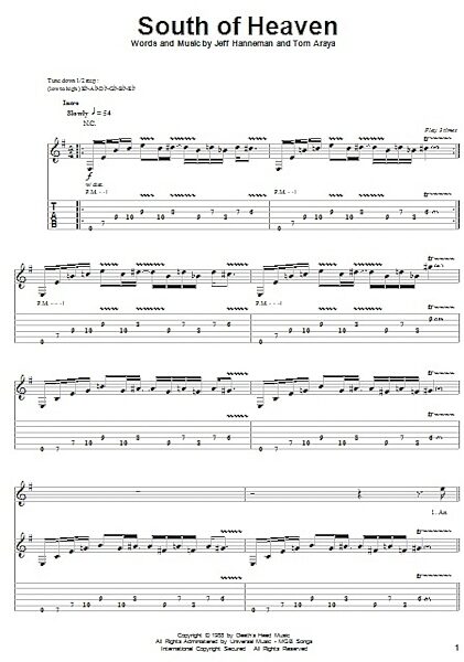 open zoom image for South Of Heaven - Guitar Tab Play-Along, New, Main