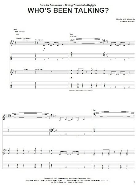 open zoom image for Who's Been Talking - Guitar TAB, New, Main