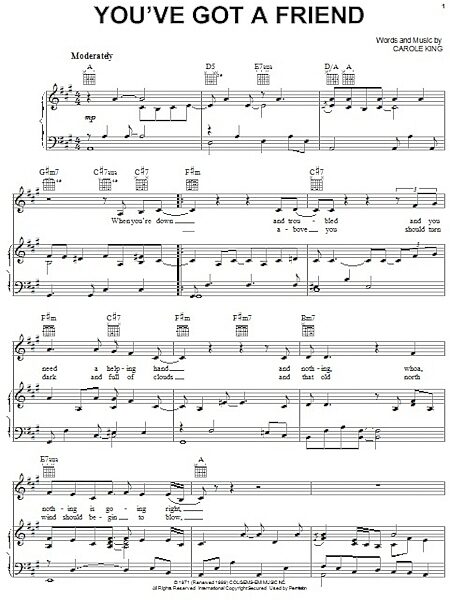 open zoom image for You've Got A Friend - Piano/Vocal/Guitar, New, Main