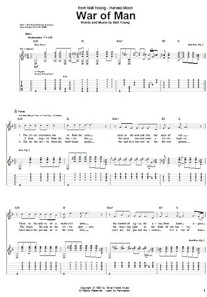 open zoom image for War Of Man - Guitar TAB, New, Main