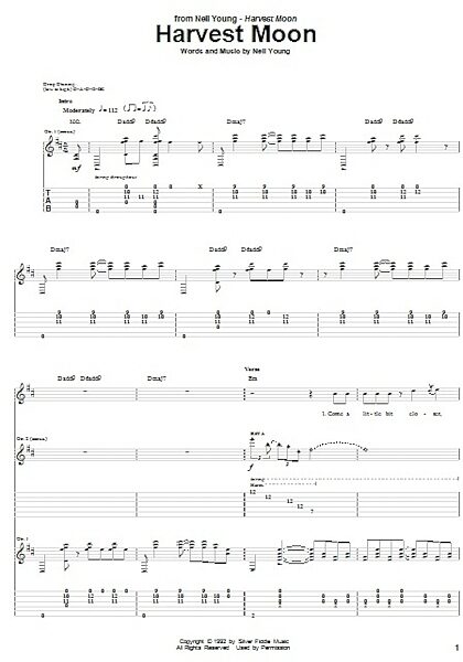 open zoom image for Harvest Moon - Guitar TAB, New, Main