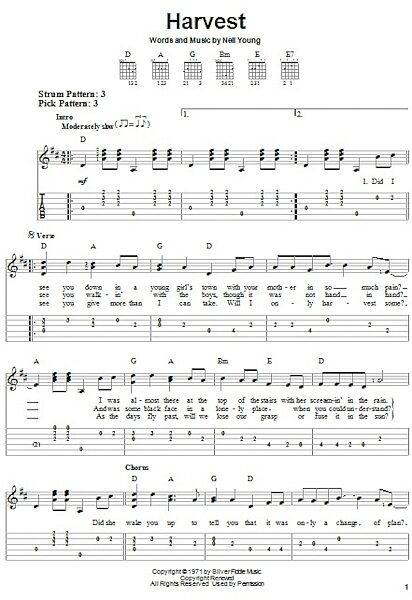 open zoom image for Harvest - Easy Guitar with TAB, New, Main