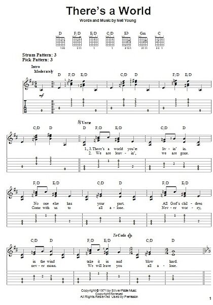 open zoom image for There's A World - Easy Guitar with TAB, New, Main
