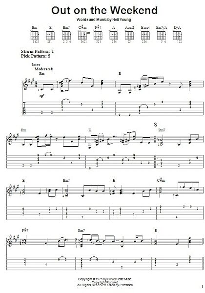 open zoom image for Out On The Weekend - Easy Guitar with TAB, New, Main
