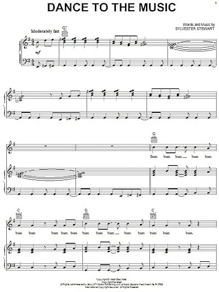 open zoom image for Dance To The Music - Piano/Vocal/Guitar, New, Main