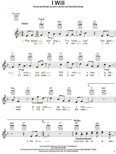 open zoom image for I Will - Ukulele, New, Main
