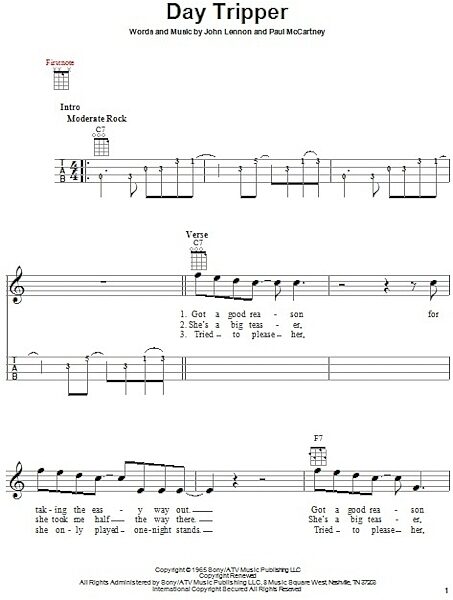 open zoom image for Day Tripper - Ukulele, New, Main