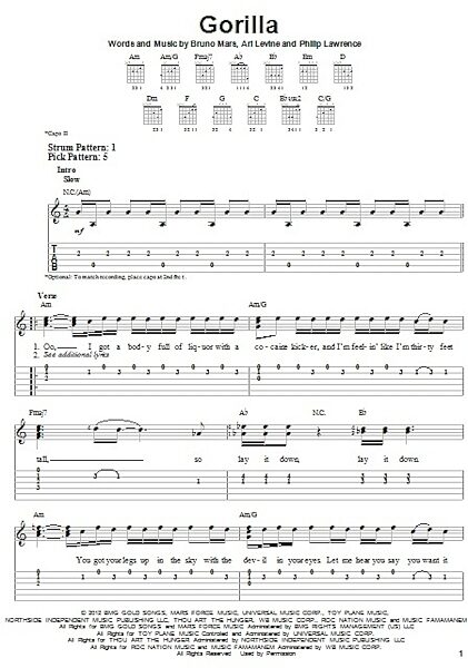 open zoom image for Gorilla - Easy Guitar with TAB, New, Main