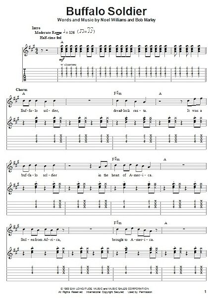 open zoom image for Buffalo Soldier - Guitar Tab Play-Along, New, Main