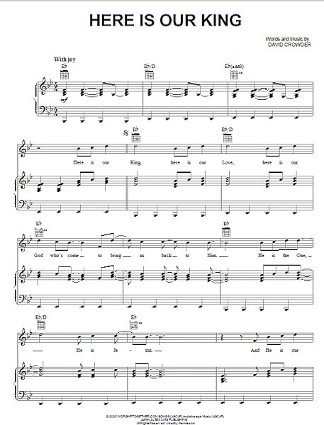 open zoom image for Here Is Our King - Piano/Vocal/Guitar, New, Main
