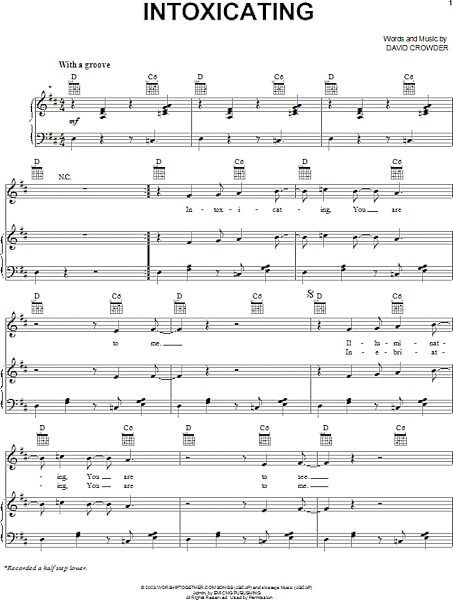 open zoom image for Intoxicating - Piano/Vocal/Guitar, New, Main