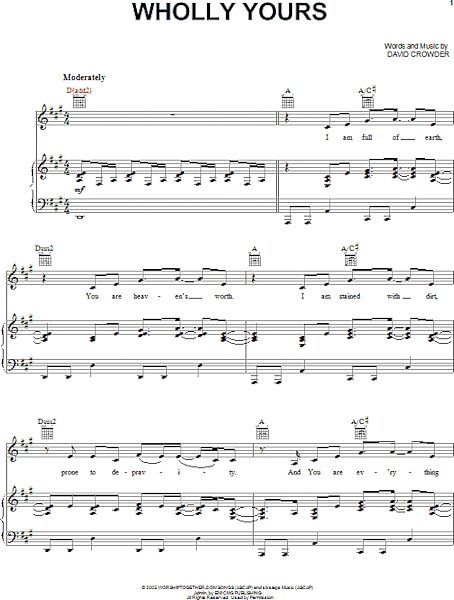 open zoom image for Wholly Yours - Piano/Vocal/Guitar, New, Main