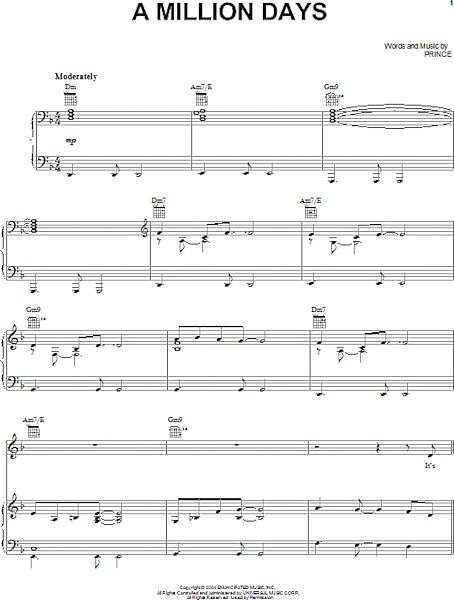open zoom image for A Million Days - Piano/Vocal/Guitar, New, Main