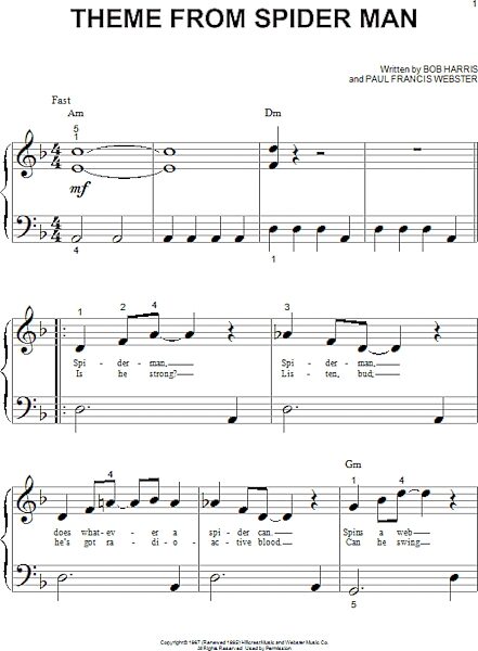 open zoom image for Theme From Spider-Man - Big Note Piano, New, Main